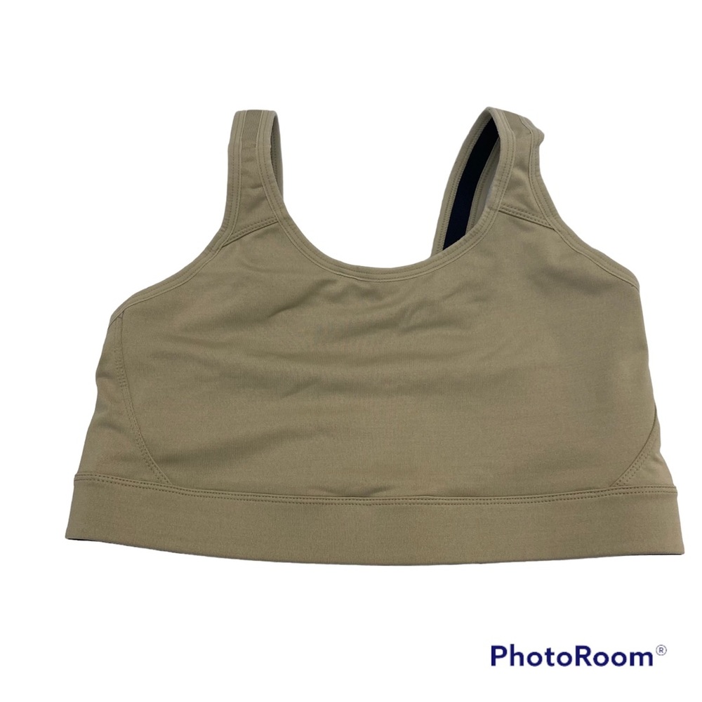 Patagonia womens size large tan sand cross back sports bra no pads